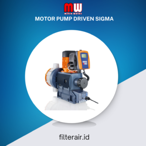Pompa dosing motor driven Sigma ProMinent dengan kontrol digital dan housing tahan bahan kimia untuk aplikasi industr