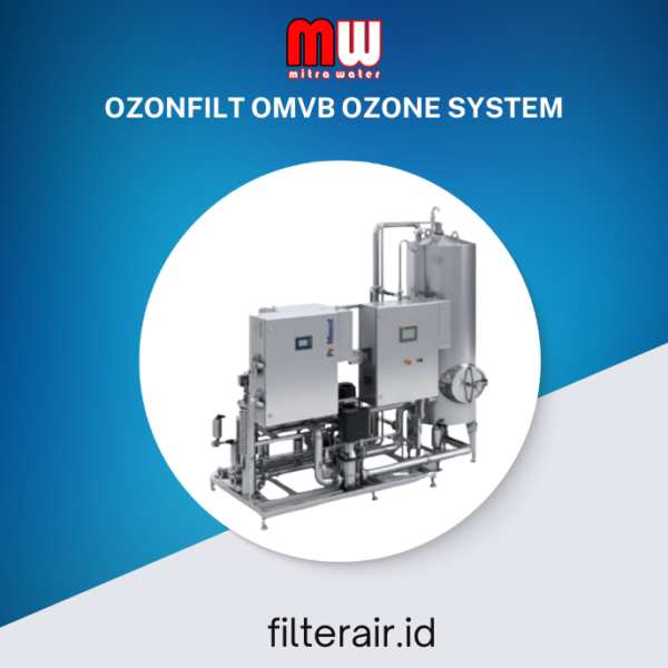 Ozonfilt® OMVb dengan sistem filter ozon dan sensor otomatis untuk pengolahan air industri.
