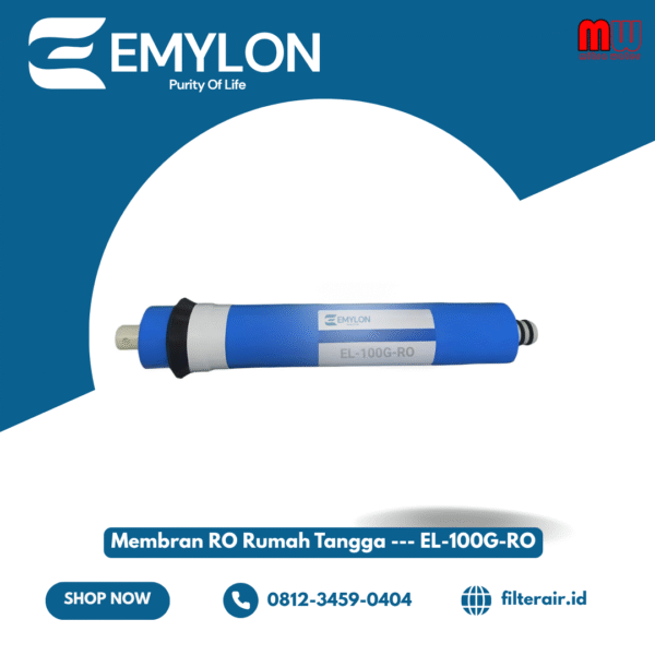Membran RO Rumah Tangga Kualitas Tinggi --- EL-100G-RO