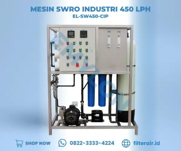 Mesin SWRO Industri 450 LPH / EL-SW450-CIP