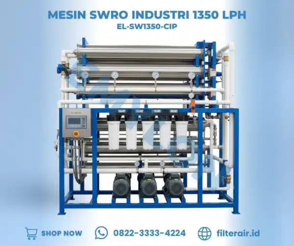 Mesin SWRO Industri 1350 LPH / EL-SW1350-CIP