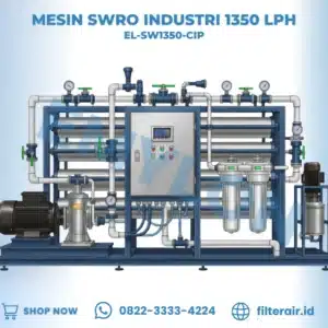 Mesin SWRO Industri 1900 LPH / EL-SW1900-CIP
