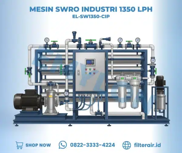 Mesin SWRO Industri 1900 LPH / EL-SW1900-CIP