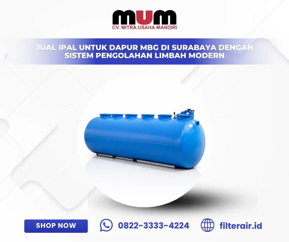 Jual IPAL untuk Dapur MBG di Surabaya dengan Sistem Pengolahan Limbah Modern