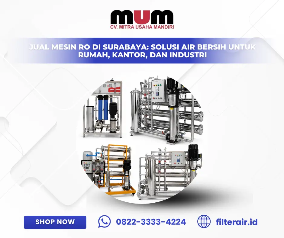 Jual Mesin RO di Surabaya: Solusi Air Bersih untuk Rumah, Kantor, dan Industri