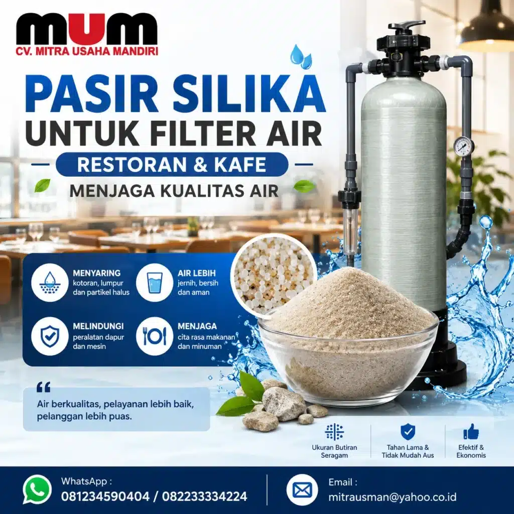 Pasir Silika untuk Filter Air Restoran & Kafe: Air Bersih Berkualitas