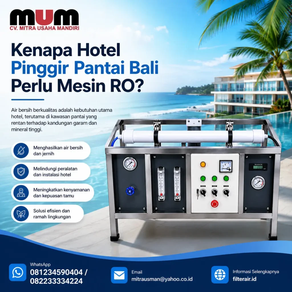 Kenapa Hotel Pinggir Pantai Bali Perlu Mesin RO?